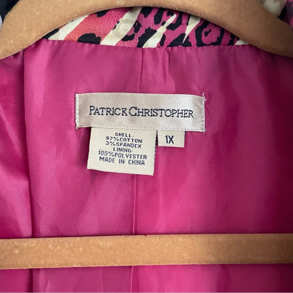Patrick Christopher Women’s Vintage Rainbow Multicolor Zebra Print Blazer - 1X - Picture 5 of 10